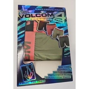 Volcom Men's Boxer Briefs Size Large 3 + 1 Pack New in Package Multicolored